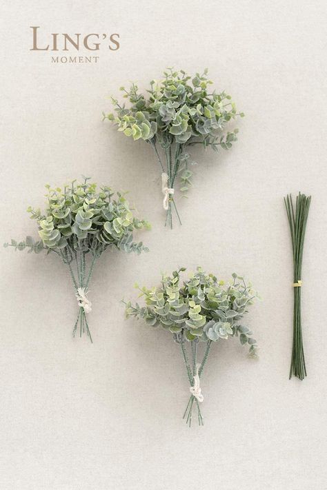 Amazon.com: Ling's moment Artificial Eucalyptus Greenery Spray Centerpiece Stem for DIY Wedding Bouquet and Table Centerpieces Arrangement Decoration (Flocking Eucalyptus): Kitchen & Dining Terracota Wedding, Spiral Eucalyptus, Banyan Leaf, Diy Greenery, Wedding Flowers Greenery, Wedding Setup, Mulberry Leaf, White Ranunculus, Study Decor