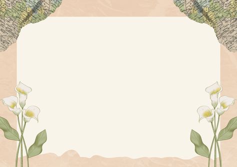 Brown Green Vintage Scrapbook Blank Document Border Border Design Aesthetic Landscape, Boarder Designs Aesthetic, Scrapbook Notes, Border Aesthetic, Frame Scrapbook, Blank Document, Vintage Page, Simple Border, Border Templates