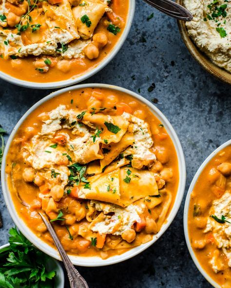 Vegan Instant Pot Pumpkin Lasagna Soup Instant Pot Pumpkin, Rainbow Plant Life, Pumpkin Lasagna, Ms Diet, Vegan Crockpot, Cold Weather Comfort Food, Vegan Instant Pot Recipes, Vegan Ricotta, Savory Pumpkin Recipes