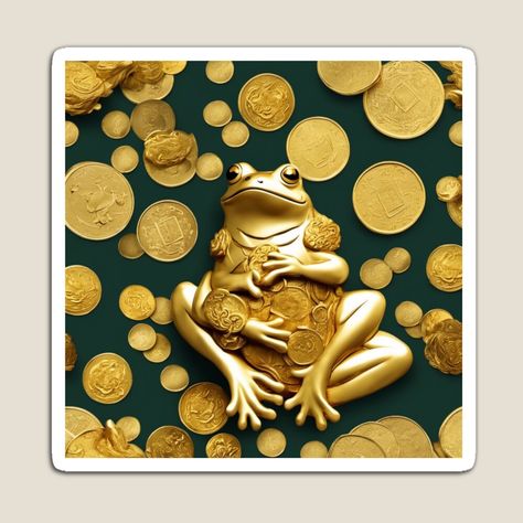 Good Luck Coin Shaped Amulet Jewelry, Feng Shui Money Frog, Feng Shui Money, Good Luck, Lucky Charm, Feng Shui, Money, Magnets