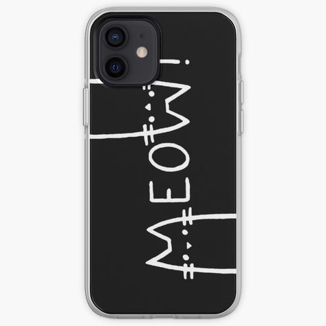 "Black and white, meow!" iPhone Case & Cover by cool-shirts | Redbubble Phonecase Ideas, Case Painting, Art Journal Challenge, Phone Case Diy Paint, Journal Challenge, Hippie Painting, Cute Black Wallpaper, Collage Phone Case, Case Ideas