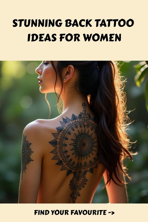 Stunning Back Tattoo Ideas for Women Female Back Tattoo Ideas, Bold Back Tattoo Women, Large Tattoos For Women Back Pieces, Women’s Tattoo Back Piece, Womens Large Back Tattoos, Pretty Back Tattoos, Women’s Large Back Tattoo, Cover Up Tattoos Before And After, Fierce Tattoo