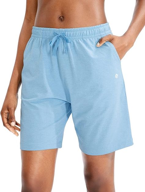 G Gradual Women's Bermuda Shorts Jersey Shorts with Deep Pockets 7" Long Shorts for Women Lounge Walking Athletic Long Shorts For Women, Workout Jackets, Black Chino Shorts, Bermuda Shorts Women, Black Chinos, Ralph Lauren Sport, Ralph Lauren Jeans, Yard Work, Shorts For Women