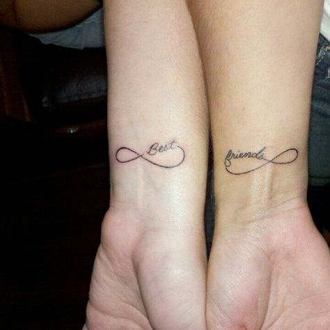 Infinity Tattoo For Best Friends, Infinity Tattoo Friendship, Infinity Friendship Tattoos, Connecting Tattoos, Tattoo Infinity, Friends Tattoos, Friend Tattoos Small, Matching Friend Tattoos, Matching Friend