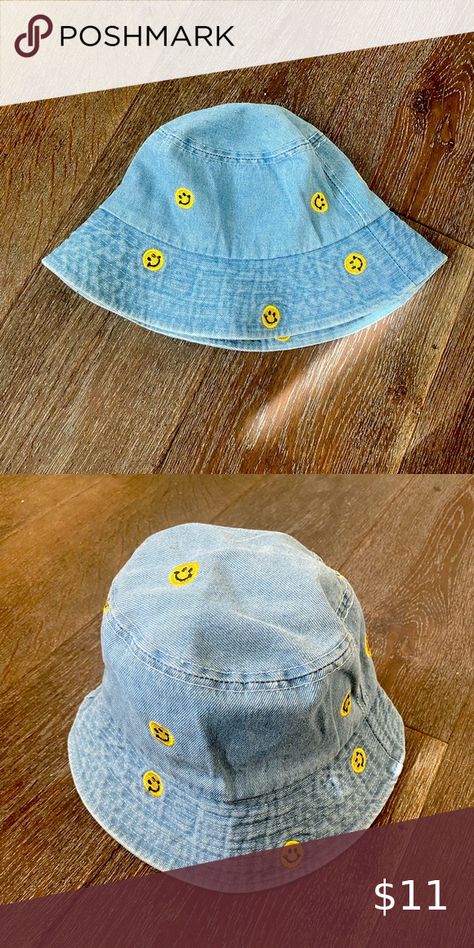 Smiley Face Bucket Hat Crochet Smiley Face, Cute Smiley Face, Diy Dollhouse, Diy Doll, Smiley Face, Smiley, Bucket Hat, Doll House, Crochet Hats