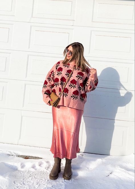 Printed Sweater M | Satin Skirt M | Chelsea Boots 7 Follow my shop @mffashionstyle on the @shop.LTK app to shop this post and get my exclusive app-only content! #liketkit #LTKFind #LTKunder100 #LTKSale @shop.ltk Satin Skirt, Printed Sweater, Chelsea Boots, Winter Outfits, Chelsea, I Shop, Satin, Skirt, Boots