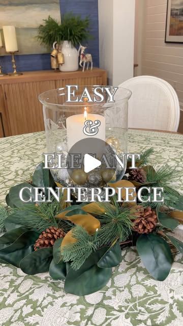 Dodie Vanhooser on Instagram: "Easy & Elegant Centerpiece

Looking for a Holiday centerpiece that’s as elegant as it is easy? 

Here’s my go-to: a magnolia wreath paired with a footed glass hurricane, a 7”x4” inch pillar candle, and a few sparkly ornaments. 

It’s stunningly simple, low enough for conversations, and versatile enough to last from Christmas to New Year’s

. Whether your table is set for a casual dinner or a formal gathering, this centerpiece always delivers timeless charm without the fuss.

✨ for sources, tap the HEART and COMMENT “TABLE”, and I will send you the links ✨
(Note: china and crystal are vintage)

Live Beautifully✨Love Deeply✨Be Grateful

Home Decor | Southern Living | Blue and White Decor | Southern Charm | Interior Design Ideas | Traditional Home | Home Inspo | Table Swag, Elegant Centerpiece, Blue And White Decor, Magnolia Wreath, Elegant Centerpieces, Live Beautifully, Holiday Centerpieces, Love Deeply, Traditional Home