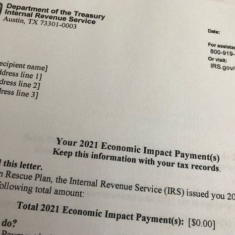 Missing a stimulus check? IRS Letter 6475 can help you claim Recovery Rebate Credit on taxes. Stimulus Check, Internal Revenue Service, Tax Return, Usa Today, More Money, Soups, Money, How To Plan, Quick Saves