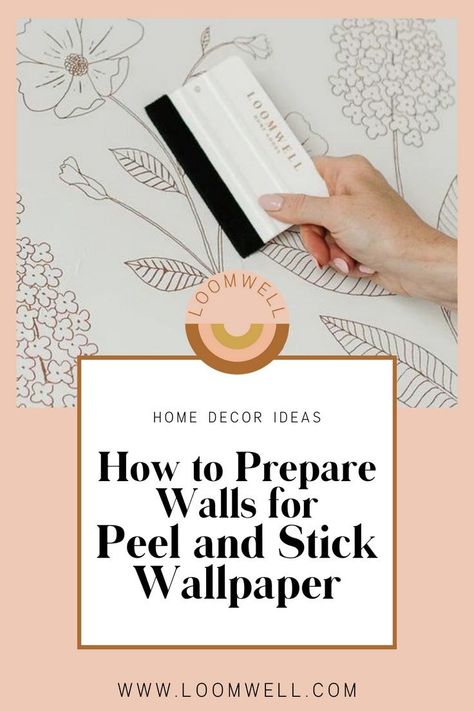 Preparing Your Walls for Peel and Stick Wallpaper: A Step-by-Step Guide for Easy Installation. Loomwell Home Goods is sharing easy to follow tips for preparing walls for peel and stick wallpaper. Follow these 6 steps as you prepare to install removable wallpaper in any space. Wallpaper Over Wallpaper, Peal And Stick Wallpaper, Stick Letters, Traditional Wall Decor, Wallpaper For Wall, Bedroom Wall Designs, Temporary Wallpaper, How To Install Wallpaper, Rental Decorating