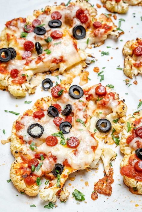 Pizza Healthy, Cauliflower Steak, Steak Pizza, Boiled Egg Diet Plan, Cauliflower Steaks, Craving Pizza, Healthy Comfort, Boiled Egg Diet, Cauliflower Pizza