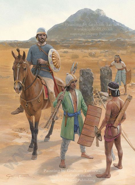 Plate A - India, 5th to 7th Centuries Graham Turner, Military Illustration, Military Costumes, Michael Turner, Historic Art, Historical Warriors, Historical Illustration, Digital Painting Portrait, Ancient Paintings