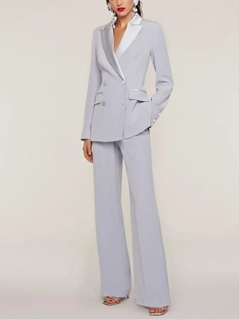 Jumpsuit / Pantsuit Mother of the Bride Dress Wedding Guest Elegant Shirt Collar Ankle Length Stretch Chiffon Long Sleeve with Buttons Solid Color 2023 2023 - US $167.99 Dress Formal Elegant, Bride Pantsuit, Brides Mom, Formal Wedding Guests, Simple Black Dress, Two Piece Jumpsuit, Chiffon Long Sleeve, Mother Of The Bride Dress, Elegant Shirt