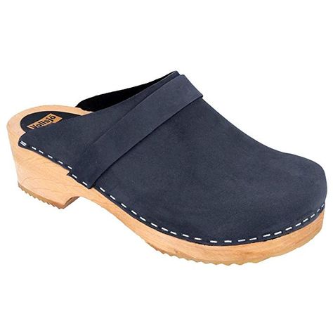 Vollsjo women's genuine leather wooden clogs Made in EU, Navy Blue,9 Troentorp Clogs, Swedish Clogs, Swedish Style, Clog Boots, Wooden Clogs, Design Shoes, Swedish Design, Leather Clogs, Clogs Shoes