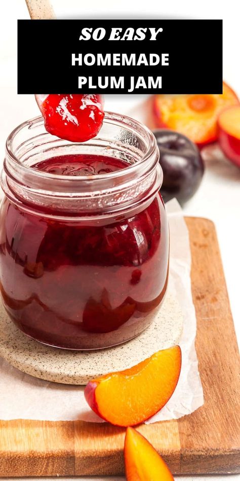 Preserve Recipes, Plum Jam Recipes, Complicated Recipes, Plum Recipes, Jam Recipes Homemade, Plum Jam, Jam And Jelly, Jelly Recipes, Landscaping With Large Rocks