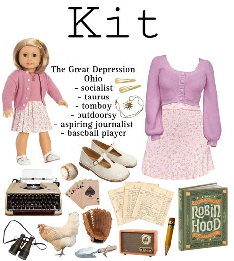 Kit Kittredge Costume, Kit Kittredge Aesthetic, American Girl Aesthetic, Kit American Girl Doll, Nostalgia Ultra, Kit Kittredge, Black Cosplayers, American Girl Doll Sets, Niche Aesthetic