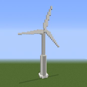 Wind Turbine - Blueprints for MineCraft Houses, Castles, Towers, and more | GrabCraft Minecraft Mountain House, Minecraft Activities, Minecraft M, Monument Ideas, Minecraft Modern City, Minecraft Kingdom, Minecraft Steampunk, Minecraft Create, Minecraft City Buildings