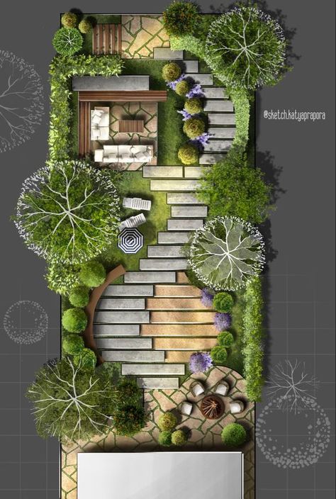 Urban Design Rendering, Landscape Ideas Plan, Landscape Plan Architecture, Landscape Floor Plan, Plan Rendering Architecture, Landscape Architecture Sketch, Exterior Sketch, Plan 2d, Landscape Architecture Plan