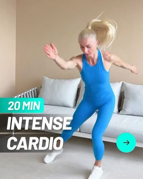 Total Body Hiit Workout At Home, Tabata Workouts At Home, Cardio Moves For Hiit, Total Body Hiit Workout, Steady State Cardio Workout, Cardio Tabata, Anita Herbert Workout Videos, Cardio Fitness, Tabata Workout