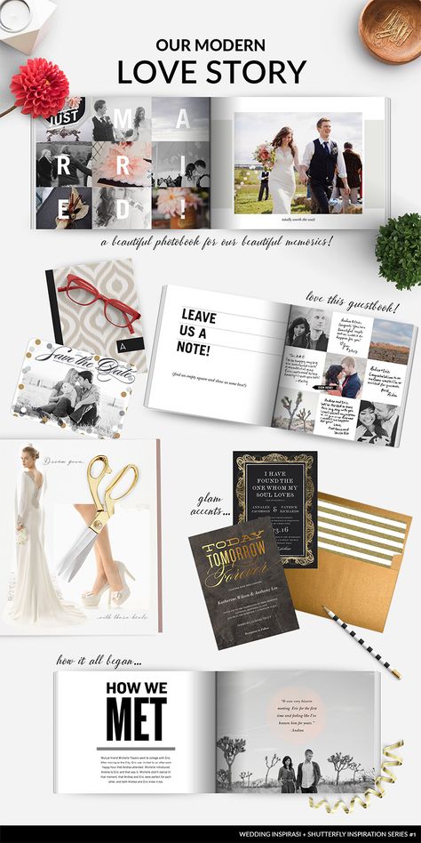 Shutterfly Wedding Guest Book, Wedding Photobook, Shutterfly Photo Book, Wedding Album Scrapbooking, Photobook Layout, Wedding Photo Books, Weekly Inspiration, Wedding Inspirasi, Board Wedding