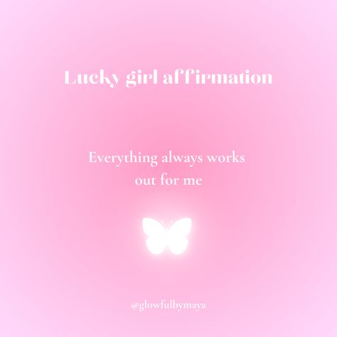 Lucky Girl Syndrome, Miracles Happen, Pink Vibes, Lucky Girl, Daily Affirmations, Positive Vibes, Self Love, Affirmations, Good Things