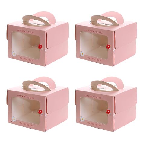 PRICES MAY VARY. 𝗜𝗻𝘁𝗿𝗼𝗱𝘂𝗰𝗶𝗻𝗴 𝗼𝘂𝗿 𝗦𝘂𝗽𝗲𝗿:Value Set: 20 pcs cake boxes (6x6x4.7 inches) perfectly complementing the included cake boards. An ideal solution for showcasing baked goods like regular cakes, tiered creations, pastries, pies, desserts, biscuits, and donuts. 𝗣𝗿𝗮𝗰𝘁𝗶𝗰𝗮𝗹 𝗛𝗮𝗻𝗱𝗹𝗲 & 𝗘𝗹𝗲𝗴𝗮𝗻𝘁 𝗪𝗶𝗻𝗱𝗼𝘄𝘀: Elevate your cake packaging experience with our distinctive handle and window design. Crafted with convenience and aesthetics in mind, our cake boxes Pie Birthday Party, Dessert Packaging Design, Pie Birthday, Cake Boxes Packaging, Pink Bakery, Cake Pastries, Pink Cake Box, Bakery Packaging Design, Cupcakes Birthday