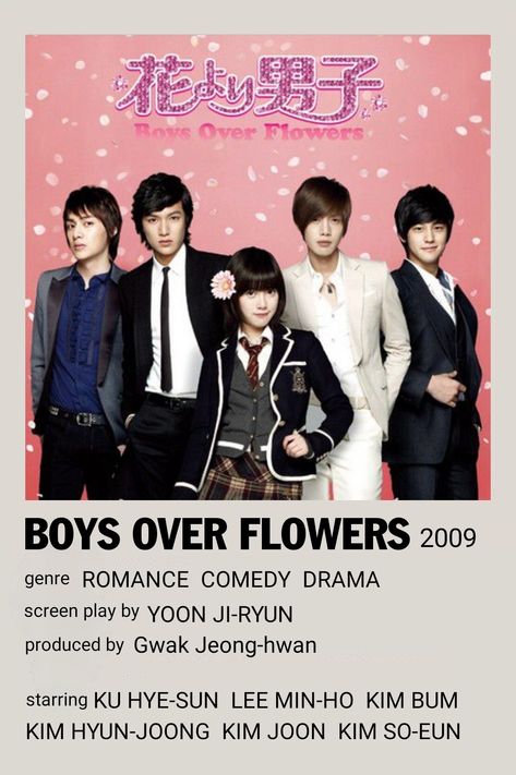 Boys Over Flowers Poster, Best K Dramas, Gu Jun Pyo, Drama Recommendations, Boys Before Flowers, Scrapbook Disney, Movies To Watch Teenagers, Korean Drama Series, Flowers Poster