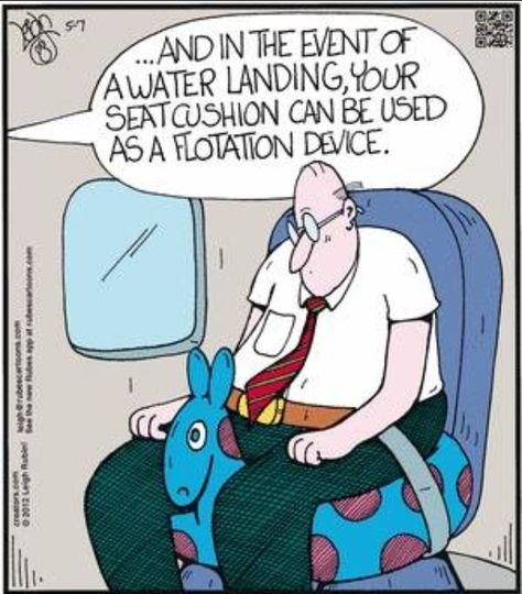 Flotation device under your seat... Airline Humor, Flight Attendant Humor, Laugh Cartoon, Flotation Device, Eastern Airlines, Aviation Humor, All Airlines, Flight Attendant Life, Funny Cartoon Pictures