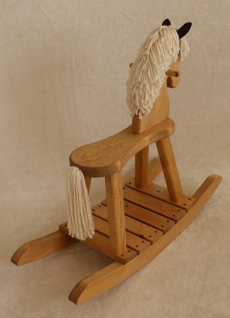 Junior Wooden Rocking Horse - Etsy ✨ #toddlergames #toddlers #toddlertoys #firstbirthday #firstbirthdayideas #nurserydecor #nursery #babyroom #babyroomdesign #kidsroom #toddlerroom #montessory #woodentoys #firstbirthdayparty #kidsofinstagram #playroomdecor #woodentoys #imagineplay #playroomdecor #playroomdesign #toddlerapproved #activitiesforkids #education #stemforkids Homemade Rocking Horse, Diy Rocking Horse Plans, Wooden Rocking Horse Makeover, Rocking Horse Makeover, Rocking Horses Painted, Rocking Horse Diy, Rocking Horse Woodworking Plans, Rocking Horse Plans, Rocking Bed