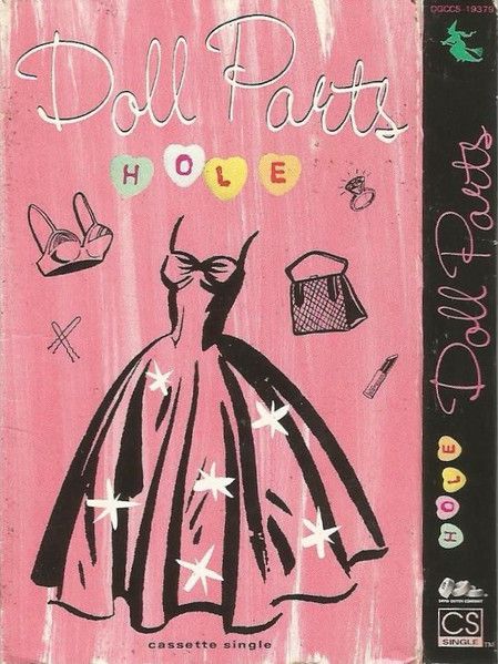 Hole – Doll Parts (1994, Cassette) - Discogs Punk Poster, Grunge Music, Riot Grrrl, Courtney Love, Room Pictures, Doll Parts, Alternative Rock, Wall Deco, Music Print