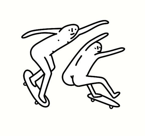 Skater Couple, Pinterest Widget, Funny Stickman, Skate Girl, Skater Aesthetic, Minimal Prints, Body Is A Temple, Mini Drawings, Tattoo Designs Men