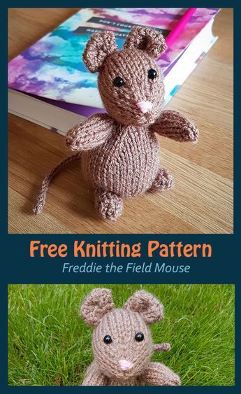 Knitted Mouse, Knit Amigurumi, Knitted Socks Free Pattern, Rabbit Knitting Pattern, Animal Knitting, Knitted Owl, Knit Doll, Bear Patterns Free, Knitted Doll Patterns