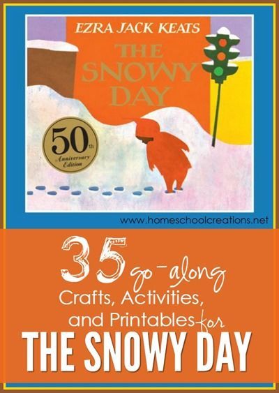 A collection of 35+ crafts, activities, and printables to go along with the book The Snowy Day by Ezra Keats from Homeschool Creations The Snowy Day Book, Storybook Activities, The Snowy Day, Class Books, Borax Crystals, Winter January, January Activities, Winter Unit, Family Literacy