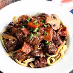 'Just saved Beef Bourguignon in my Recipe Box! #justapinchrecipes Beef Bourguignon Recipe, Prime Rib Recipe, Salt Pork, Sunday Dinner Recipes, Buttered Noodles, Roast Beef Recipes, Prime Rib Roast, Beef Bourguignon, Just A Pinch