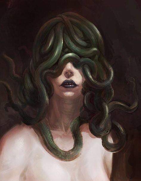 Medusa Artwork, Medusa Gorgon, Medusa Art, Snake Hair, Arte Indie, Medusa Tattoo, Digital Art Gallery, Mythology Art, Gods And Goddesses