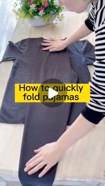 The Folding Hacks on Instagram: "Is pajamas difficult to fold? #foldingclothes #organize #storagehacks #folding #foldinghacks" Folding Pajamas To Save Space, Folding Tips, How To Fold Pants, Folding Hacks, Clothes Folding, Fold Clothes, Van Travel, Packing Hacks Clothes, Packing Hacks