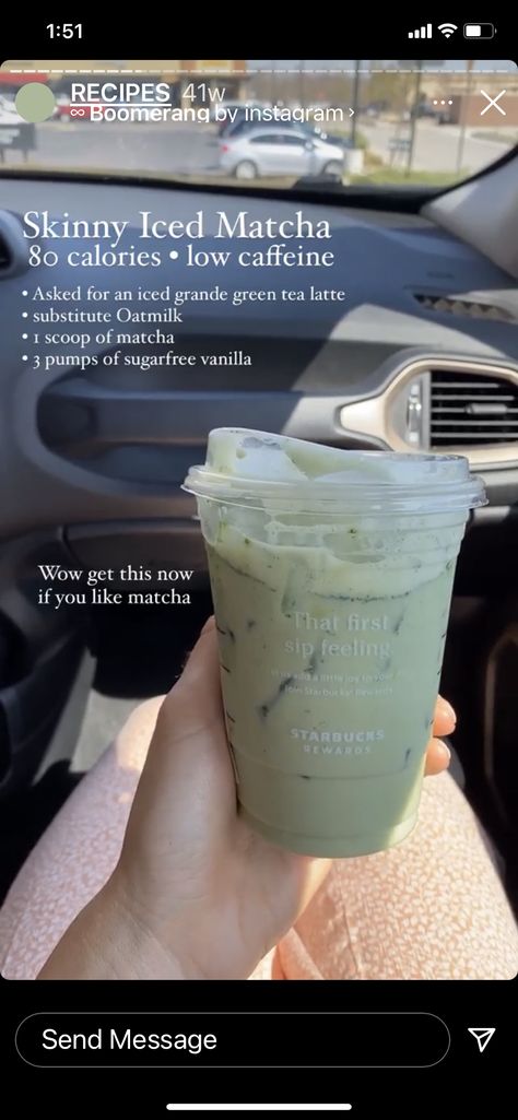 Starbucks Drinks Matcha, Healthy Starbucks Orders, Starbs Drinks, Low Calorie Starbucks, Low Calorie Starbucks Drinks, Drinks Starbucks, Starbucks Matcha, Star Bucks, Cold Starbucks Drinks