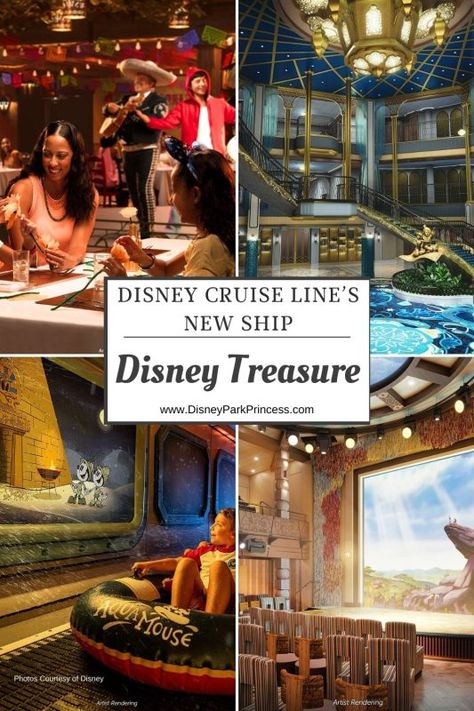 Learn all there is to know about the new Disney Cruise Line ship - Disney Treasure! Disney Treasure Cruise Ship, Disney Moms, Disney Treasure, Disney Cruises, Disney World Packing, Family Traveling, Disney Cruise Shirts, Birthday Cruise, Disney Ships