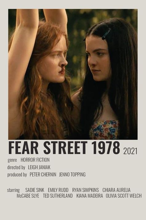 fear street 1978 minimalist poster Horror Movie Prints, Fear Street Polaroid Poster, Polaroid Movie Poster Horror, Movie Posters Polaroid, Alternative Minimalist Movie Posters, Fear Street Poster, Netflix Movie Poster, Fear Street Aesthetic, Movie Minimalist Poster