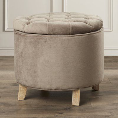 Compson Storage Ottoman Tufted Storage Bench, Round Storage Ottoman, Tufted Storage Ottoman, Contemporary Glam, Tufted Ottoman, Round Storage, Leather Pouf, Ottoman Set, Round Ottoman