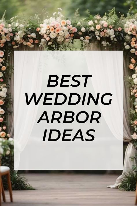 Get ready to be inspired with these 10 cute wedding arbor ideas that will make your special day unforgettable! From cozy rustic designs adorned with soft pastel flowers to dreamy, elegant setups draped in fabulous fabrics, there’s something for everyone. Imagine walking down the aisle under arches that bring the perfect touch to your wedding scene! Whether you're aiming for boho charm or classic elegance, these ideas will help you pick the wedding arbor that matches your personality. Click to explore and save your favorites! Wedding Arched Arbor Ideas, Square Wedding Arch Decor, Arbor Wedding Decorations, Diy Wedding Arch Outdoor, Broken Arch Wedding, Wedding Arches With Flowers, Arbor Decorations Wedding, Arbor Flowers Wedding, Wedding Arbor Diy