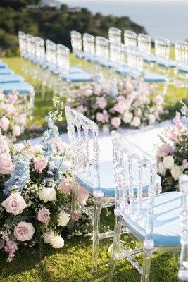 Destination Wedding Colors, Ocean View Wedding, Wedding In Thailand, Pastel Wedding Theme, Baby Blue Weddings, Blue Themed Wedding, Pastel Wedding, Wonderland Wedding, Salou