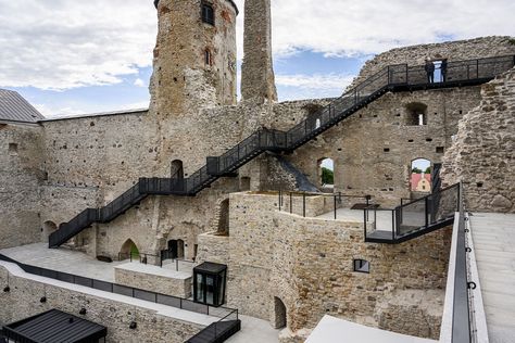 Reconstruction Architecture, Conservation Architecture, Industrial Flat, Ruins Architecture, Renovation Architecture, Historic Renovation, New Staircase, Architecture Board, Seaside Town