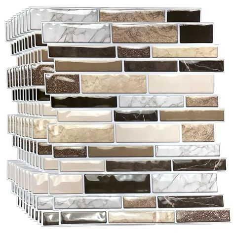 Peel And Stick Kitchen Backsplash, Bathroom Tub Remodel, Peel And Stick Kitchen, Bathroom Splashback, Kitchen Backsplash Tile, 3d Wall Tiles, 3d Tiles, Peel N Stick Backsplash, Traditional Tile