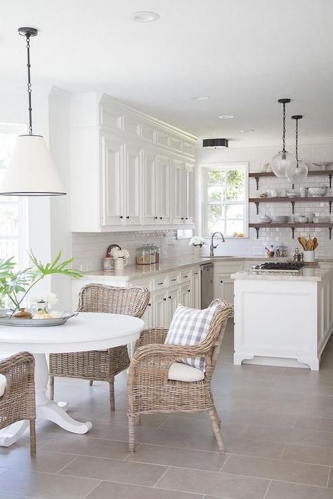 Farmhouse Kitchen Roundup Farmhouse Kitchen Inspiration, Marie Flanigan, Beach Street, Kitchen Ikea, Interior Dapur, Pause Button, Farmhouse Kitchen Remodel, Herringbone Backsplash, Hearth Room