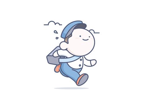 postman by IanSui #Design Popular #Dribbble #shots 2d Character Animation, Simple Character, Character Design Girl, Studio Visit, 강아지 그림, Baby Drawing, Character Design Sketches, 카드 디자인, Male Character