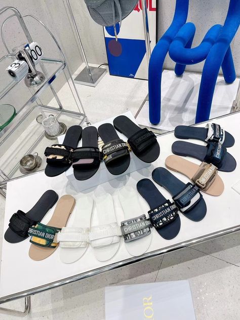 Christian Dior Sandals Outfit Black Women, Christian Dior Sandals Outfit, Dior Sandals Outfit, Sandals Outfit Black Women, Christian Dior Slippers, Dior Slippers, Dior Ribbon, Christian Dior Sandals, Ribbon Sandals