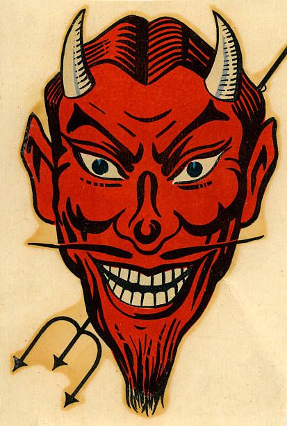 1,246 Vintage Devil Illustration Photos and Premium High Res Pictures - Getty Images Devil Illustration, Graphics Vintage, Trippy Designs, Spider Art, Face Illustration, Garage Art, Demon Art, Vintage Horror, Inspirational Art