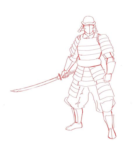 I will be showing you how to draw a perfect image of a samurai from start to finish and we would be doing this in nine easy steps. Drawing Wrinkles, Samurai Drawing, Armor Drawing, Samurai Tattoo Design, Warrior Drawing, Military Drawings, Samurai Artwork, Characters Inspiration Drawing, Samurai Art