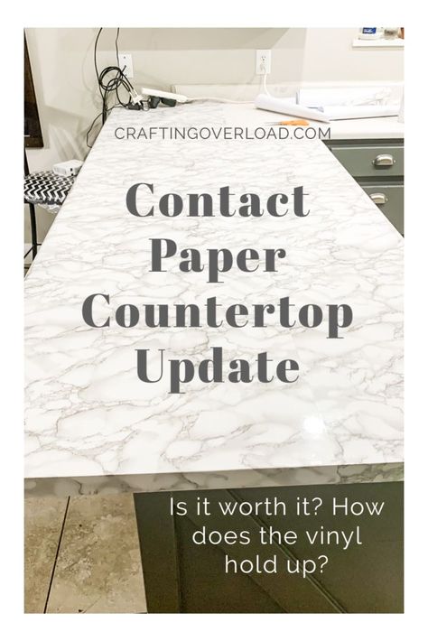 Vinyl Countertop Update – Crafting Overload Vinyl Laminate Countertops, Kitchen Peel And Stick Counter Tops, Laminate Countertops Redo Contact Paper, How To Cover Formica Countertops, Peel And Stick Vinyl Countertop, Wallpaper On Countertops, How To Cover Laminate Countertops, Cover Laminate Countertops Diy, How To Cover Tile Countertops Diy