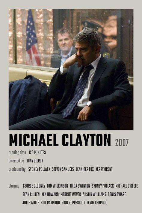 Michael Clayton Movie Poster Merritt Wever, Austin Williams, Michael Clayton, Ken Howard, Tom Wilkinson, Netflix Hacks, Tilda Swinton, George Clooney, Movie Poster